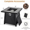 Acekool 28" Outdoor Gas Fire Pit Table - 50,000 BTU with Lid & Lava Rocks - 2 of 4