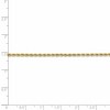 Black Bow Jewelry 2mm 14k Yellow Gold Solid Diamond Cut Rope Chain Bracelet - 4 of 4