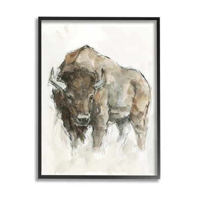 Stupell Industries Western American Buffalo Brown Country Animal