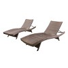 PAGED Patio Chaise Lounges Set of 2 Wicker Recliner Tiltable Lounge Chair for Garden, Poolside - 3 of 4