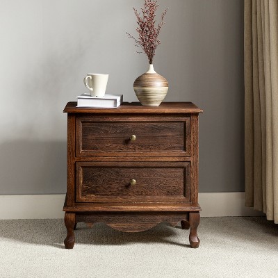Galatea 24" Tall 2 - Drawer Nightstand with Two Drawers | KARAT HOME-WALNUT