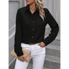 Womens Button Down Shirts Long Sleeve Causal Classic-Fit Dress Shirts Textured Shirts Business Office Blouse Long Sleeve Formal Shirts - 3 of 4