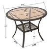 Vynxaria Outdoor  Resin Table All Weather small Coffee Table for Garden Yard Patio Deck Balcony Shed Front Porch - 4 of 4