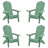 Sonkuki 4-Pack Folding Adirondack Chair Patio Outdoor Plastic Fire Pit Chair Weather Resistant for Lawn, deck and Backyard - 2 of 4