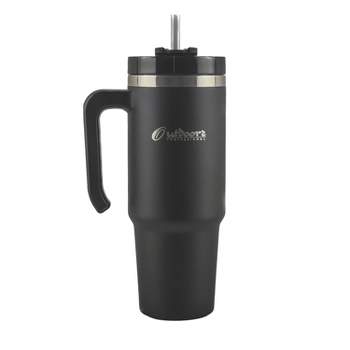 Outdoors Professional 30-Oz. Stainless Steel Double-Walled Insulated Tumbler with Straw