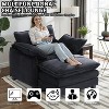 40''W Comfy Cloud Sofa Armchair - Corduroy Oversized Chair & Ottoman Set, Plush Upholstery & Extra Deep Seat for Small Apartment Living Rooms - 3 of 4