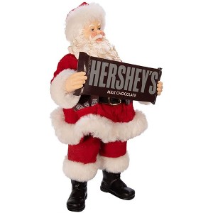 Kurt Adler Fabric Hershey Bar Santa Christmas Figurine, 10in - 1 of 4