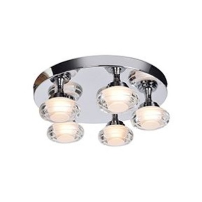 Optix Chrome 5-Light LED Flush Mount Ceiling Fixture