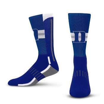 NCAA Duke Blue Devils Streak Team Color Crew Socks - L