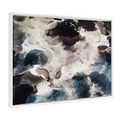 31.5"x41.5" Sylvie Beaded Nebula Abstract II Framed Canvas by Amy Lighthall White - Kate & Laurel All Things Decor