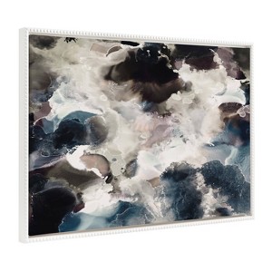 31.5"x41.5" Sylvie Beaded Nebula Abstract II Framed Canvas by Amy Lighthall White - Kate & Laurel All Things Decor - 1 of 4