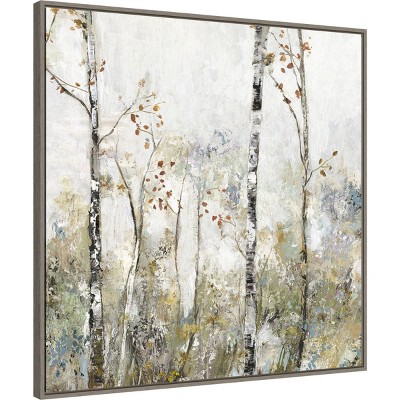 Soft Birch Forest Canvas Print for Kids Room