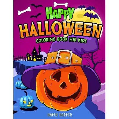 Halloween Coloring Book - Large Print by  Harper Hall (Paperback)