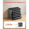 Munora 8.6" Portable Metal Tool Box - 5 Drawers, Tool Organizer with Protective Padding - Black for Workshop/Desk - 2 of 4