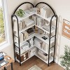 Coucheta 69 Inch Tall 5-Tier Corner Bookshelf with Wood Shelves & Metal Frame, Space Saving Storage for Living Room, Bedroom, Office - 2 of 4