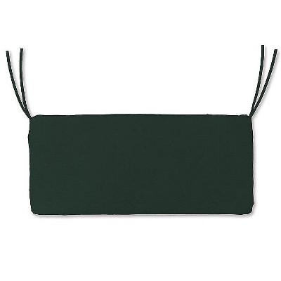 Plow & Hearth - Polyester Classic Outdoor Swing / Bench Cushion, 57"x 18.75"x 3", Forest Green