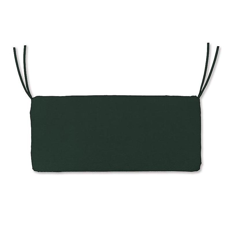 Plow & Hearth - Polyester Classic Outdoor Swing / Bench Cushion, 36"x 16"x 3", Forest Green, 1 of 3