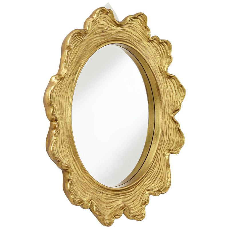 Uttermost Pearla Shiny Gold Leaf 32" Round Wall Mirror, 5 of 8