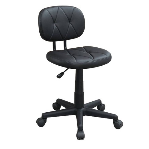 Diamond Stitch And Adjustable Height Office Chair Black - Benzara : Target