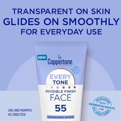 Coppertone Every Tone Face Sunscreen Lotion - SPF 55 - 2 fl oz