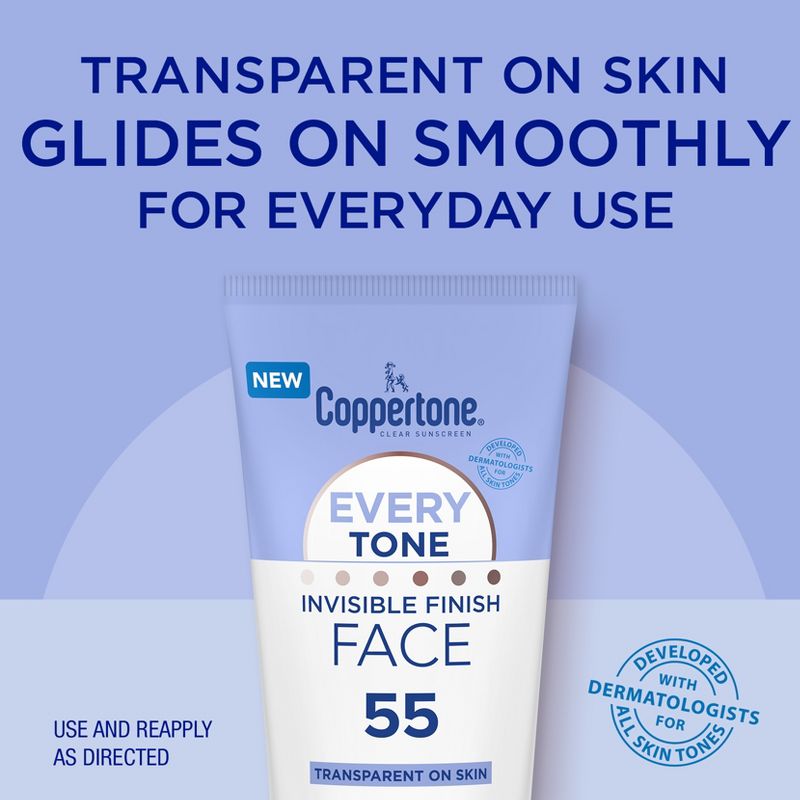 Coppertone Every Tone Face Sunscreen Lotion - SPF 55 - 2 fl oz, 4 of 14