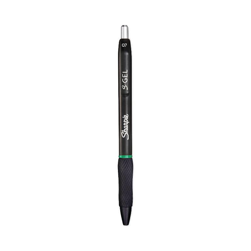 Sanford Sharpie S-Gel High-Performance Gel Pen Retractable Medium 0.7 mm Green Ink Black Barrel, 1 of 5