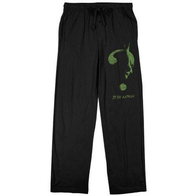 The Batman Movie Riddle This Men's Black Graphic Sleep Pants