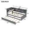 CAVINAS Wood Platform Bed with Storage Headboard, Shelves and 2 Drawers, Twin Size Bed Frame with Upholstered Headboards - 4 of 4