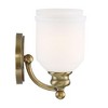 Savoy House Melrose 2 - Light Vanity in  Warm Brass - 4 of 4
