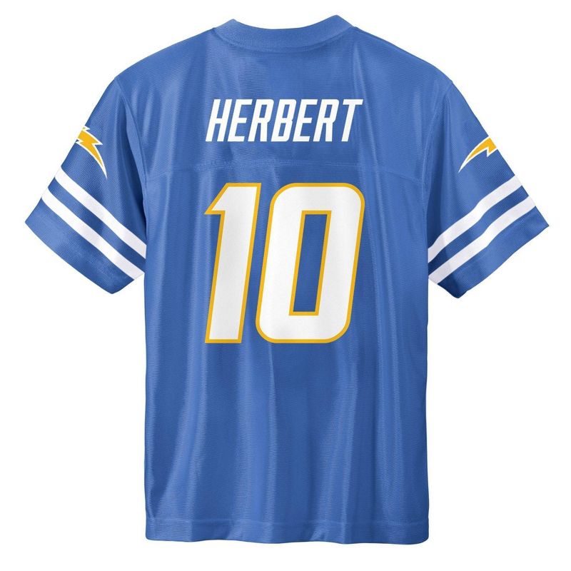 NFL Los Angeles Chargers Boys' Short Sleeve Herbert Jersey, 3 of 4