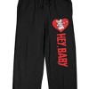 Tom & Jerry Hey Baby Adult Black Sleep Pajama Pants - 2 of 4