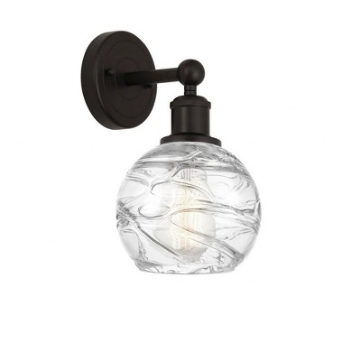 Athens Deco Swirl - 1 Light Wall Sconce In Industrial Style-10.5 Inches Tall and 6 Inches Wide