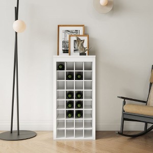 Modular Wine Bar Cabinet Ancona Modular With Storage Shelves With Hutch For Dining Room Showcase Crafts, Books, Wine, Wine Glasses - 1 of 4
