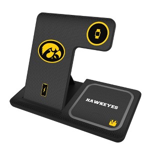 Keyscaper University of Iowa Hawkeyes Linen 15-Watt 3 in 1 Charging Station - 1 of 4
