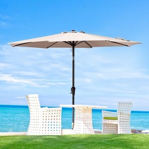 HYLEORY Germar Market Umbrella, Size: 90" H x 120" W x 120" D - 1 of 4