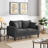 NicBex Corduroy Loveseat Sofa,Sofa with Wooden Frame and 2 Pillows,Modern Upholstered Sofa for Living Room,Office - 2 of 4