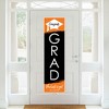 Big Dot of Happiness Orange Graduation Party Door Decoration - Vertical Banner - 2 of 4