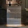 Hitow High Gloss 5 Drawer Dresser with Underlight Concealed Handle Chest of Drawers - 3 of 4