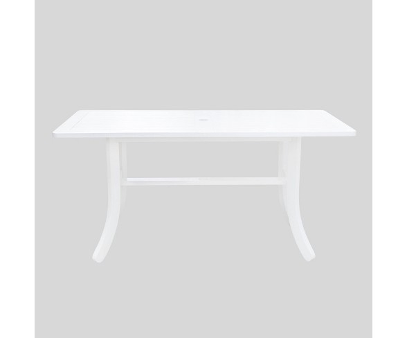 Bradley 5pc Wood Curvy Outdoor Patio Dining Set - White - Vifah