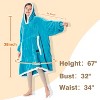 Catalonia Woman Faux Shearling Blanket Hoodie Sweatshirt, Warm Cozy Soft Wearable Blanket Pullover with Giant Pocket, Wife Women Christmas Gift - 4 of 4