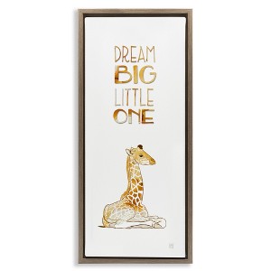 Stupell Industries Dream Big Little One Giraffe, 11" x 25" - 1 of 4