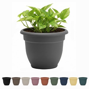 Bloem Ariana Round Resin Planter Pot Indoor and Outdoor Gardening - 1 of 4