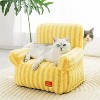 ZEZE Striped Furniture Style Sofa Cat Bed - 3 of 4