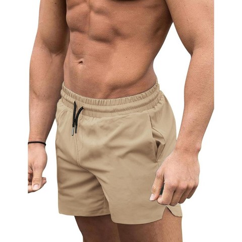 COOFANDY Men's Swim Trunks Quick Dry Board Shorts Swimsuit Swimwear Bathing Suit Blue Leaf L