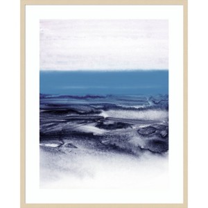 Amanti Art Watercolor Landscape Blue by Iris Lehnhardt Wood Framed Wall Art Print - 1 of 4