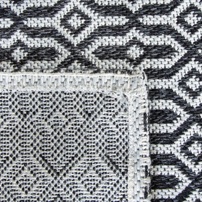 Handmade Gray Wool and Cotton 5' x 7' Rectangular Rug