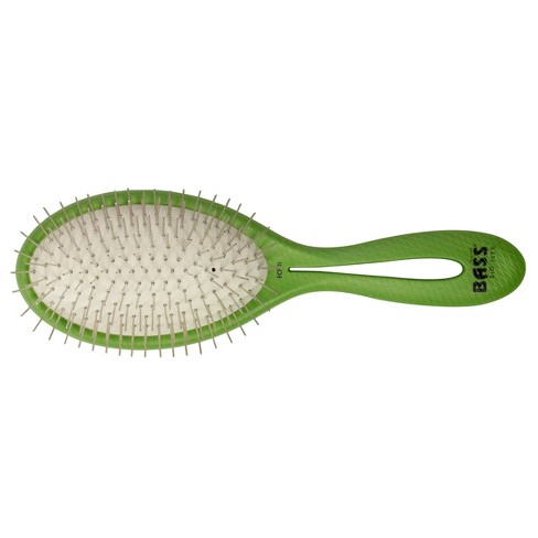 Bass Pet Brushes The Hybrid Groomer Shine & Condition, Patented & Award  Winning, Natural Bristle + Alloy Pin Bamboo Handle Palm Style : Target