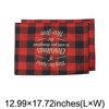 Unique Bargains Christmas Place Mats Flax Red Black Khaki 13"x17.7" 2 Pcs - 3 of 4