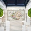 Stupell Industries Shabby Chic Floral Cowboy Hat Printed Outdoor Door Mat, design by Susan Winget, 18"x30" - 4 of 4