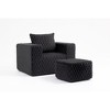 Whisen Corduroy Compression Sofa with Ottoman - 3 of 4